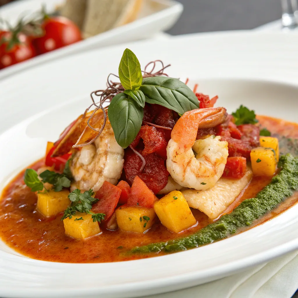 Delicious national dish beautifully plated